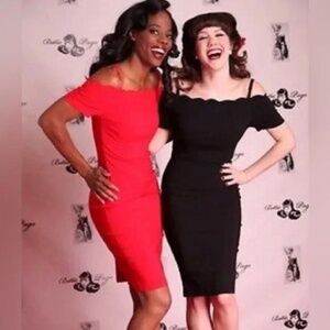 NWT Bettie Page by Tatyana "Elegance" Black Wiggle Dress Retro Pinup Size XL